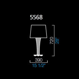 Настольная лампа Barovier&amp;Toso Lara 5568/CC/NN