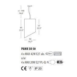 Подвесной светильник Morosini Pank SO50 0523SO06BIFL