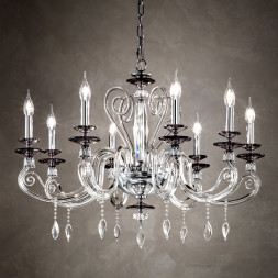 Люстра Euroluce Aurora L8 silver amethist