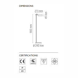 Торшер Flos Tab LED F White F6561009