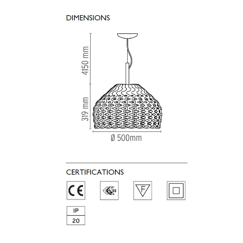 Подвесной светильник Flos Tatou S2 Black F7766030