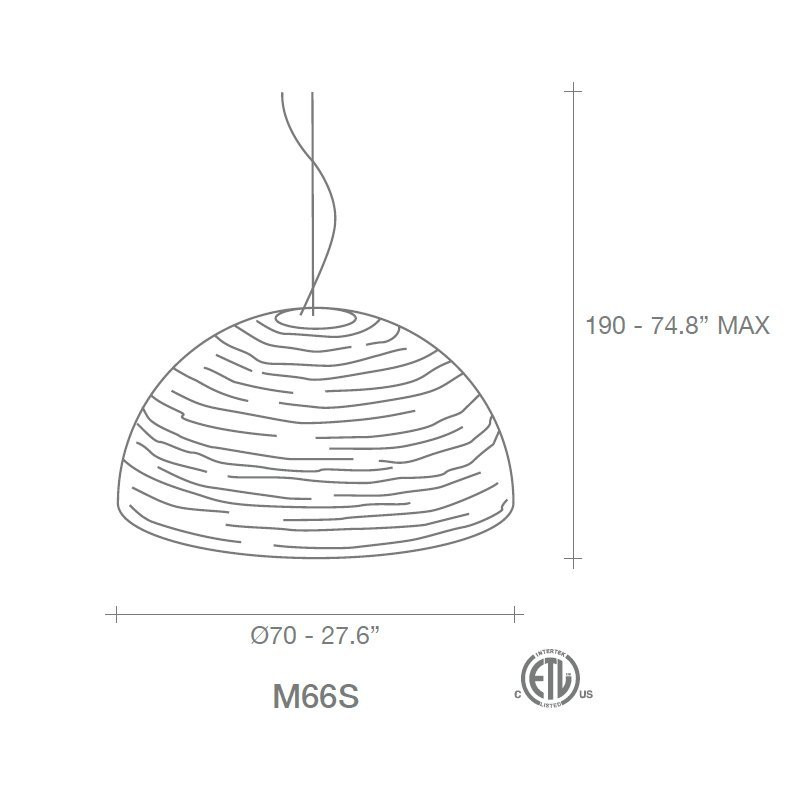 Подвесной светильник Terzani Magdalena M66S E8 C8