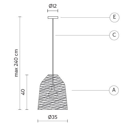 Подвесной светильник Karman Black out SE101 1B INT