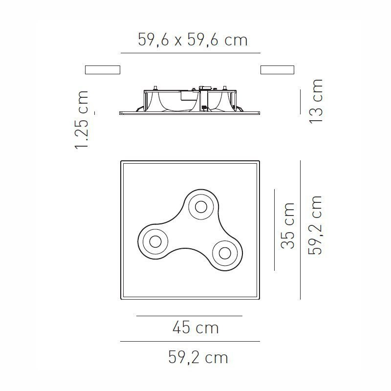 Встраиваемый светильник Axo Light Nafir PL NAFI I 3 BC PLNAFII3BCBC12V