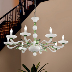 Люстра Vetri Lamp 1171/8 Bianco/Verde oliva