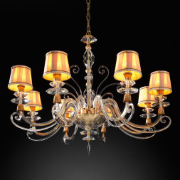 Люстра Euroluce Alicante Satin L8 SHADE Gold