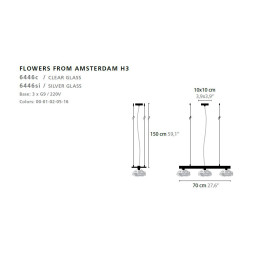 Подвесной светильник Ilfari Flowers from Amsterdam H3 10721 02