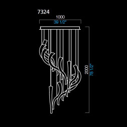 Подвесной светильник Barovier&amp;Toso Swing 7324/BW