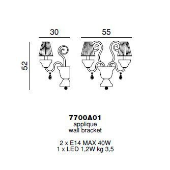 Бра Beby La Femme 7700A01 Gold Golden Teak 322 SW Golden Teak