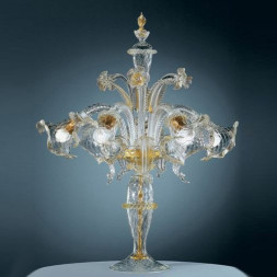 Настольная лампа Vetri Lamp 87/T5 Cristallo/Oro 24Kt