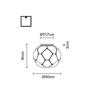 Потолочный светильник Fabbian Cloudy F21 E02 71