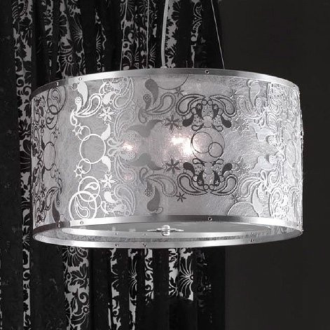 Подвесной светильник Masca Cashmere 1868/3 Argento/Glass 587