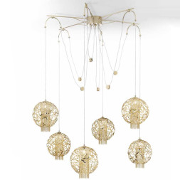 Подвесной светильник IDL Weave 514/6 light gold