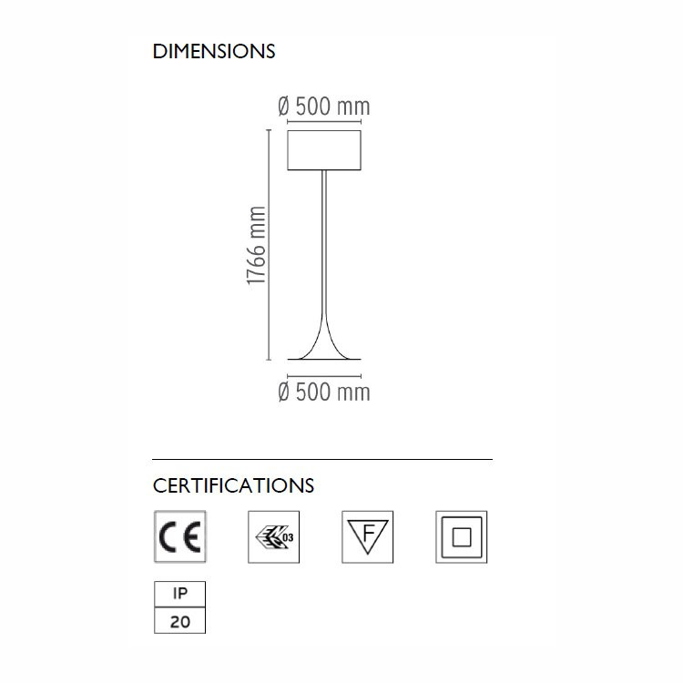 Торшер Flos Spun Light F Mud F6612021