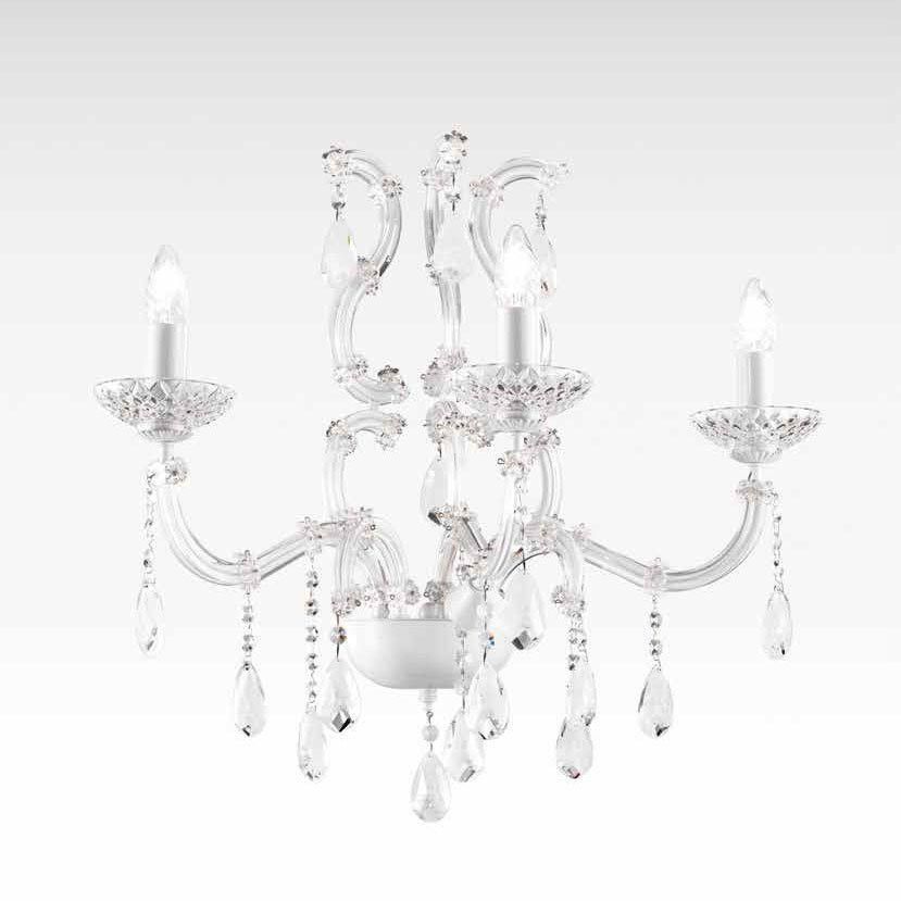 Бра Beby Group Nuovo Vintage 6101/3A White Leather 01 CUT CRYSTAL