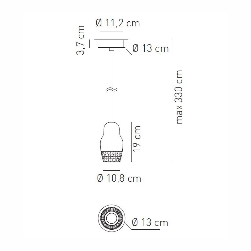 Подвесной светильник Axo Light Fedora SP FEDOR 1 SPFEDOR1BRBCGU1