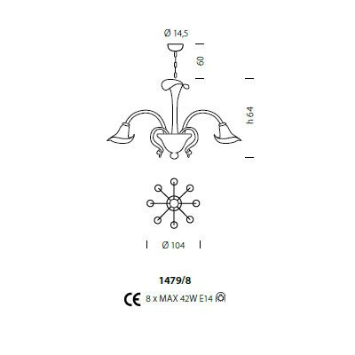 Люстра Sylcom Grimani 1479/8 D D.A