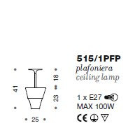 Потолочный светильник IDL Lume 515/1PFP light gold