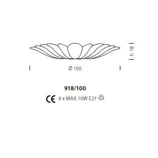 Потолочный светильник Sylcom Bembo 918/100 D GR.A