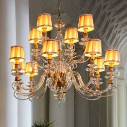 Люстра Euroluce Alicante Satin L8+4 SHADE Gold