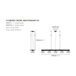 Подвесной светильник Ilfari Flowers from Amsterdam H5 10731 02