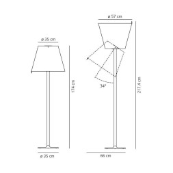 Торшер Artemide Melampo Mega terra - Aluminium grey 0577010A