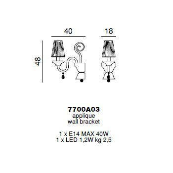 Бра Beby Group La Femme 7700A03 Gold Golden Portofino SW Golden Teak