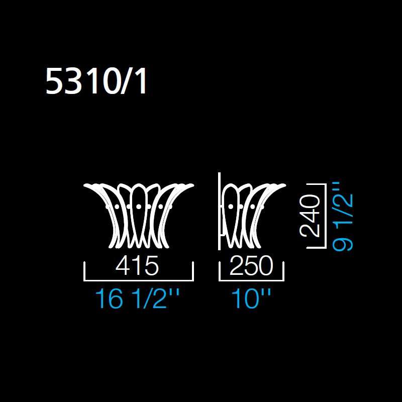 Настенный светильник Barovier&amp;Toso Palmette 5310/1