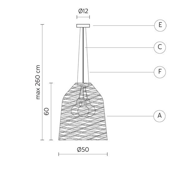 Подвесной светильник Karman Black out SE101 2T INT