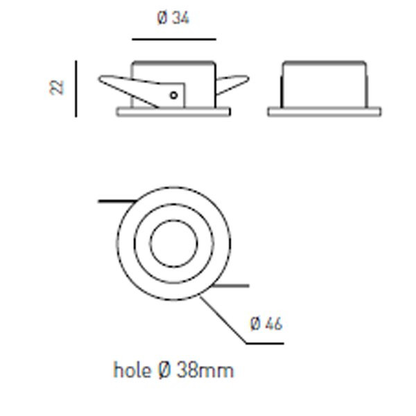 Встраиваемый спот (точечный светильник) Axo light Politianus POLITIANUS RECESSED DOWNLIGHT 502 07