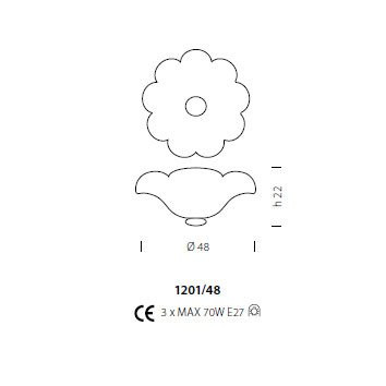 Потолочный светильник Sylcom Malipiero 1201/48 D ORO