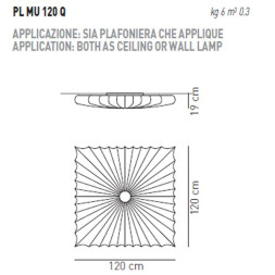 Настенно-потолочный светильник Axo Light Muse PL MU 120 Q PLMU120QBCXXE27