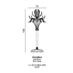 Торшер Beby Garden Party 7810P01 Light Gold Golden Portofino SW Jet Golden Teak