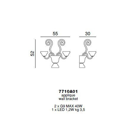 Бра Beby Group Vanite 7710A01 Gold Chocolate 