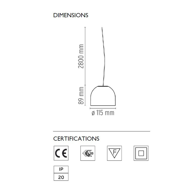 Подвесной светильник Flos Wan S Black F9560030