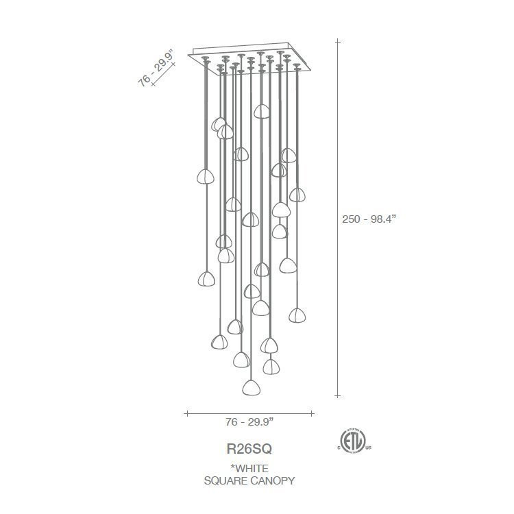 Подвесной светильник Terzani Mizu R26S E8 A9 Q