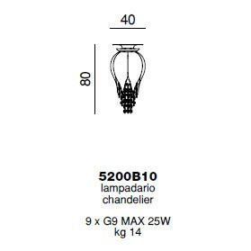 Потолочный светильник Beby Group Bouquet 5200B10 Gold Chrome Diamond