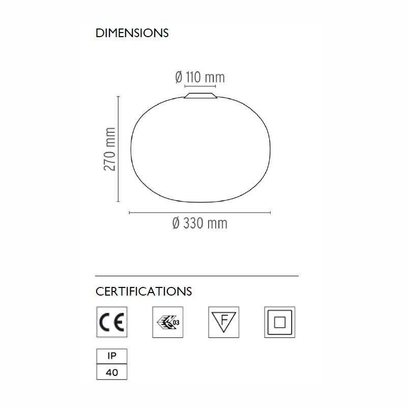 Потолочный светильник Flos Glo-Ball C1 F3023000
