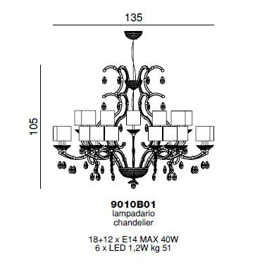 Люстра Beby Group Princess 9010B01 Light gold 666 SW Bronze Shade