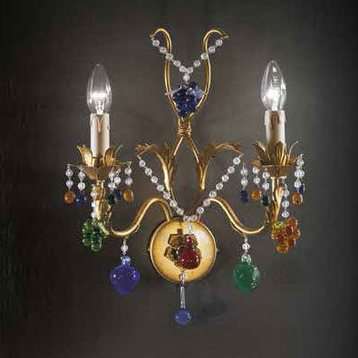 Бра Beby Group Fruit 113/2A Satin Gold multi murano