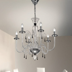 Люстра Vetri Lamp 1179/6 Cristallo Nero