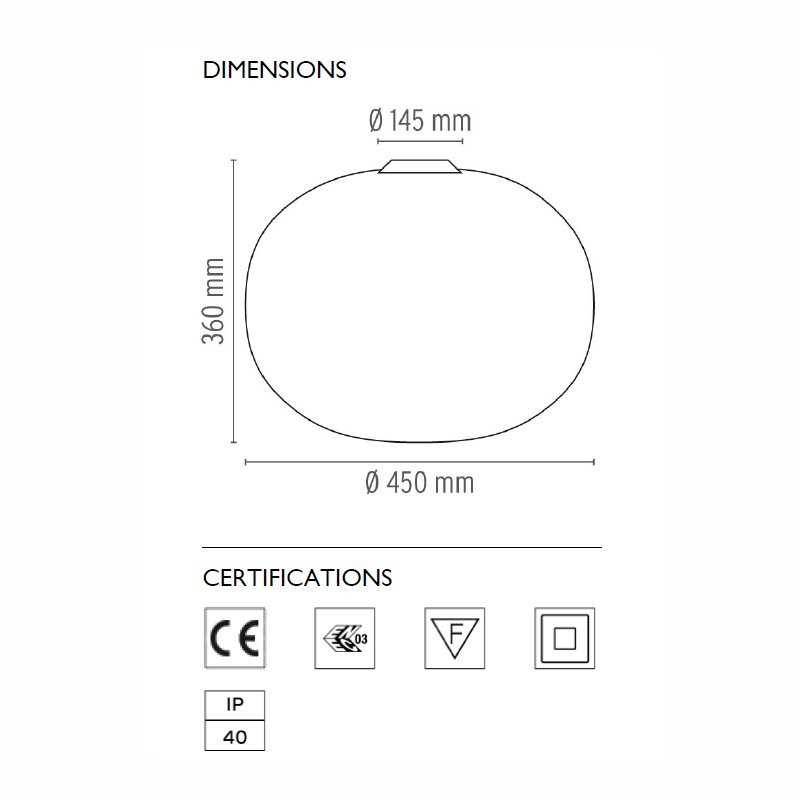 Потолочный светильник Flos Glo-Ball C2 F3028000