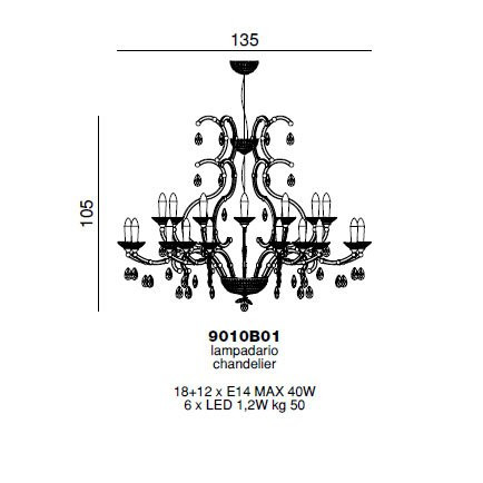 Люстра Beby Group Princess 9010B01 Light gold SW Golden Teak