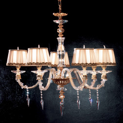 Люстра Euroluce Midha Alicante L6 Gold Clear Shade