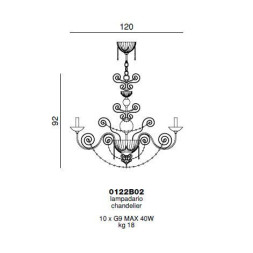 Люстра Beby Star 0122B02 Chrome Emerald Emerald Crystal