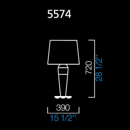 Настольная лампа Barovier&amp;Toso Sara 5574/BW/NN