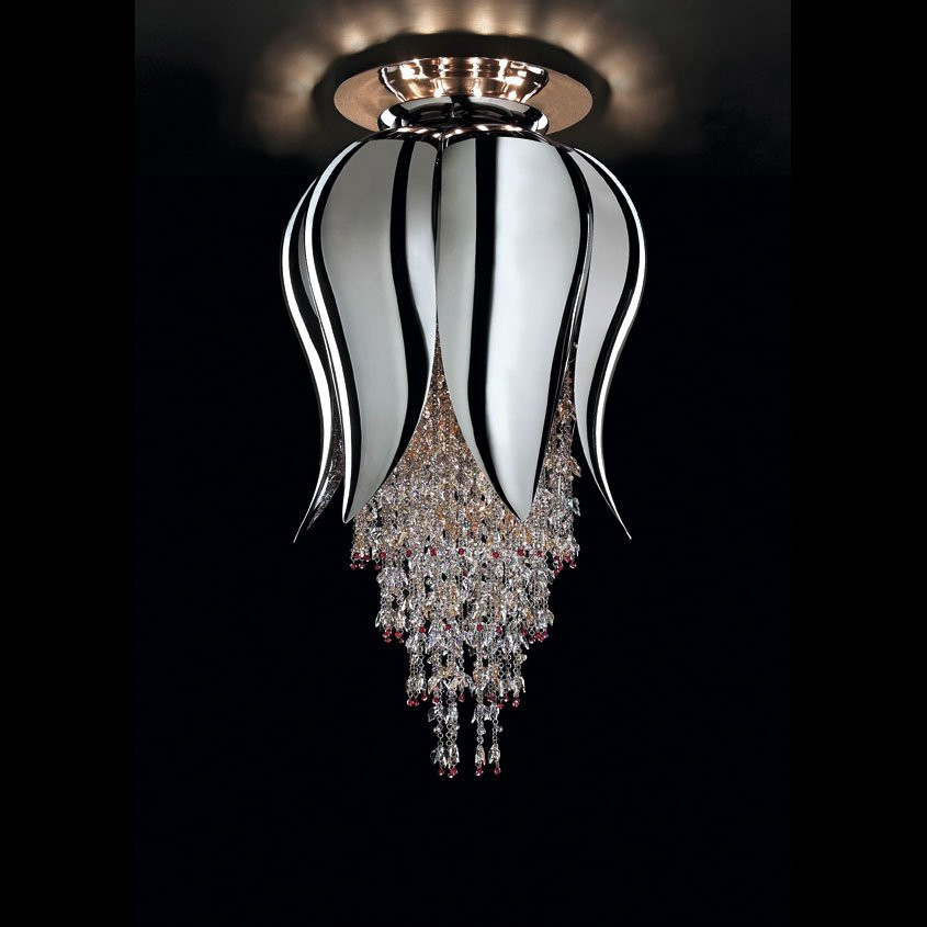 Потолочный светильник Beby Group Bouquet 5200B11 Chrome Chrome Red