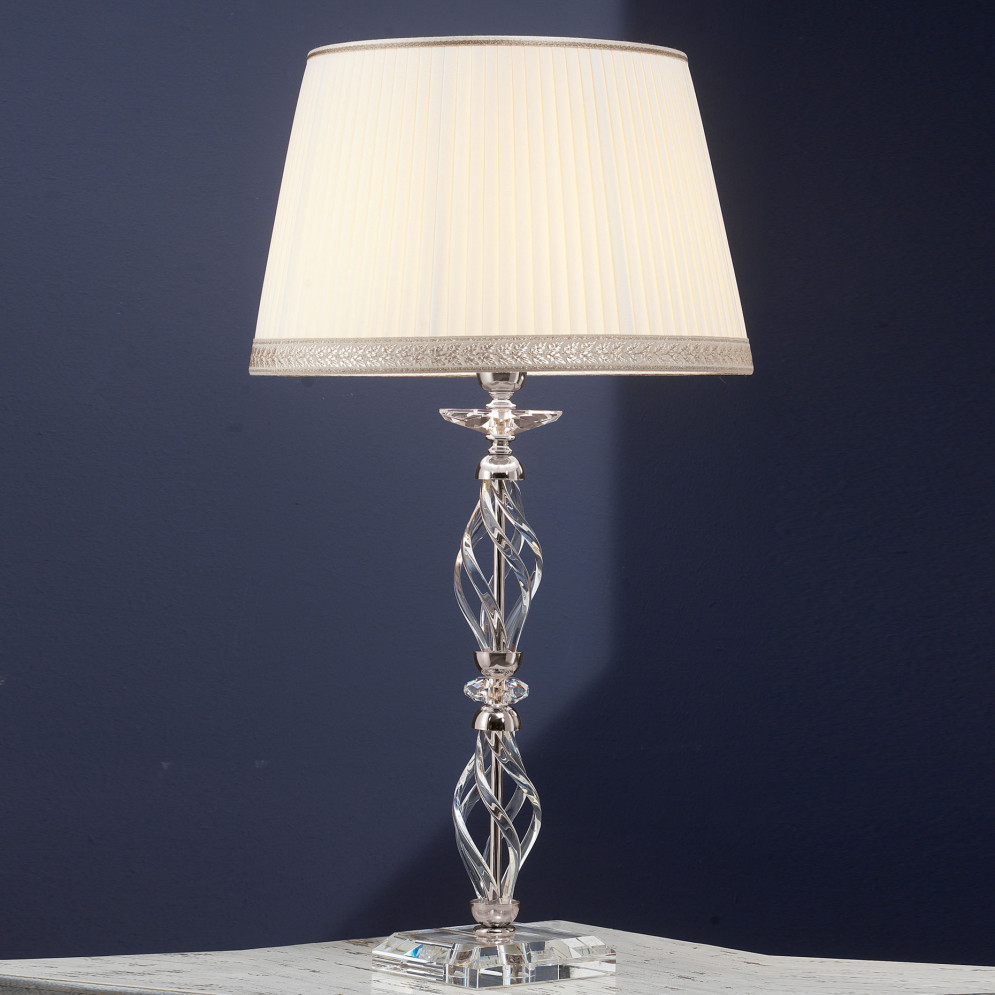 Настольная лампа Euroluce Alicante LG1 silver Clear shade