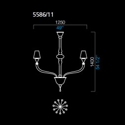 Люстра Barovier&amp;Toso Maine 5586/11/IC/BB