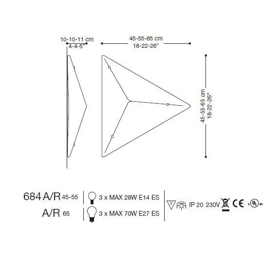 Настенный светильник La Murrina 684 - A 45 HD-3L